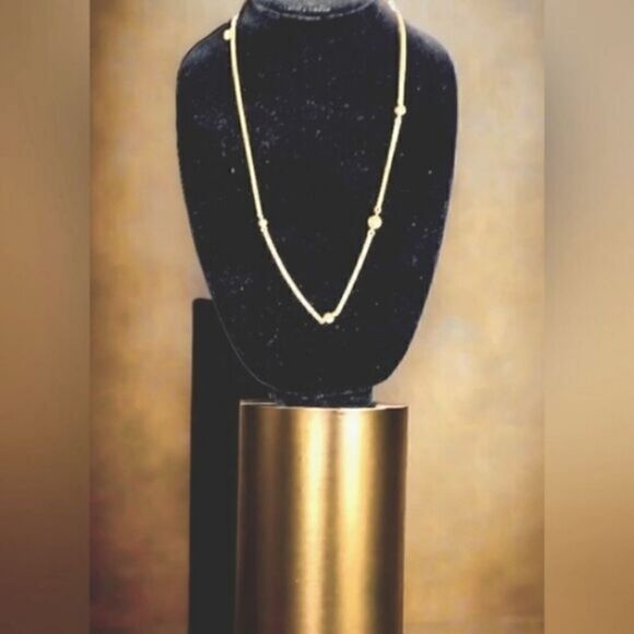 AVON NECKLACE Chain Delicate BALL GOLD-TONE 17.5" VINTAGE 1977 - Picture 11 of 12